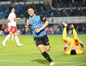  ２ゴールをあげた田中