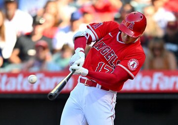  ３回にヒットを放った大谷（ロイター＝USA　TODAY　Sports)