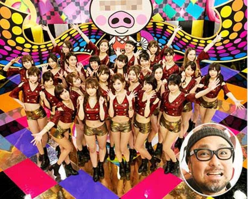 現在放送中の番組に出演するマスカッツメンバー。囲み写真はマッコイ斉藤氏