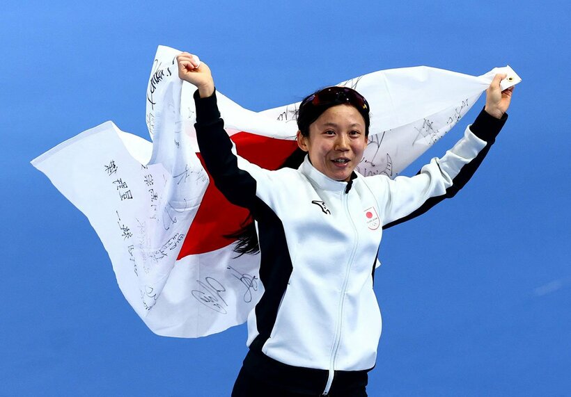 レース後は満足げな笑顔を見せた高木美帆（ロイター）