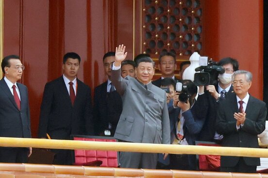  中国共産党創立１００周年記念式典での習近平国家主席（ロイター）