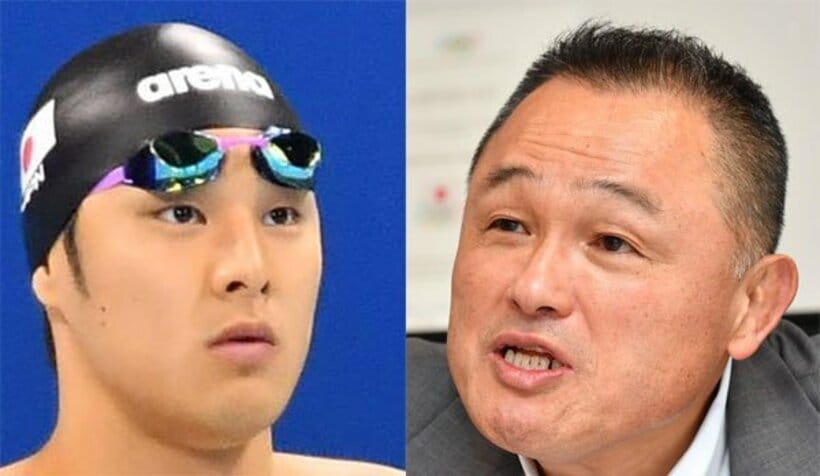  瀬戸(左）と山下JOC会長