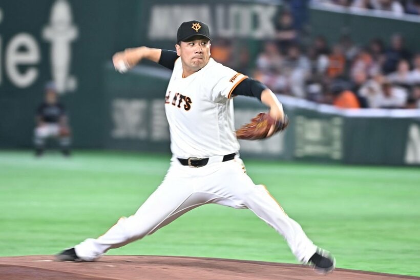 ７回１失点の粘投を見せた巨人・田中将大