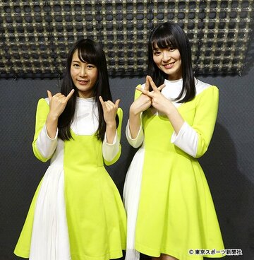  超組閣でスリジエ正規メンバーへの昇格が決まった熊原杏（左）と大神彩