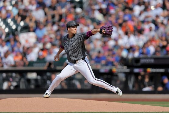 ジャイアンツ戦に先発したメッツ・千賀（ロイター）