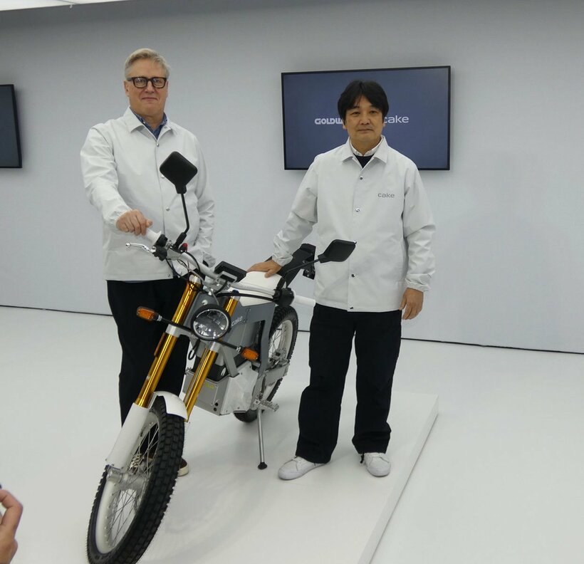 CAKE創業者兼CEOのステファン・イッターボーン氏とゴールドウイン・渡辺貴生社長