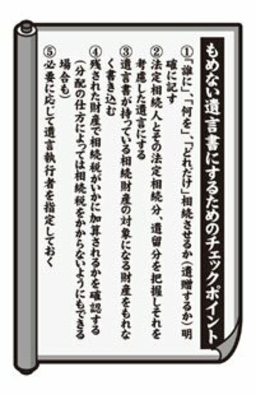  もめない遺言書にするためのチェックポイント