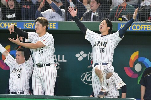 WBC】大谷翔平「ムネでお願いします！」 村上宗隆と〝フリー打撃