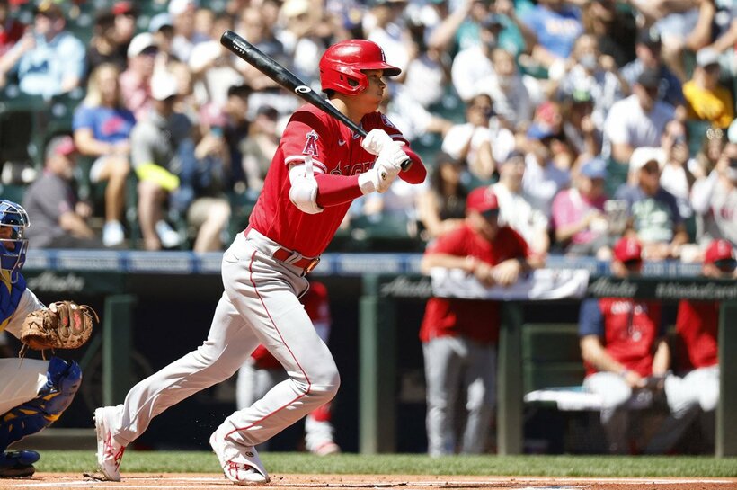  １００安打達成の大谷（ロイター＝USA　TODAY　Sports）