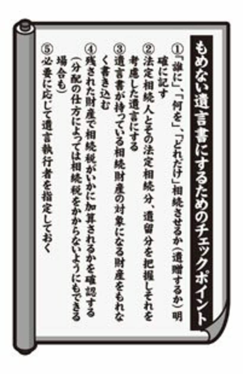  もめない遺言書にするためのチェックポイント