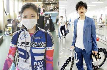  結婚を発表した蓑田真璃（左）と田頭寛之