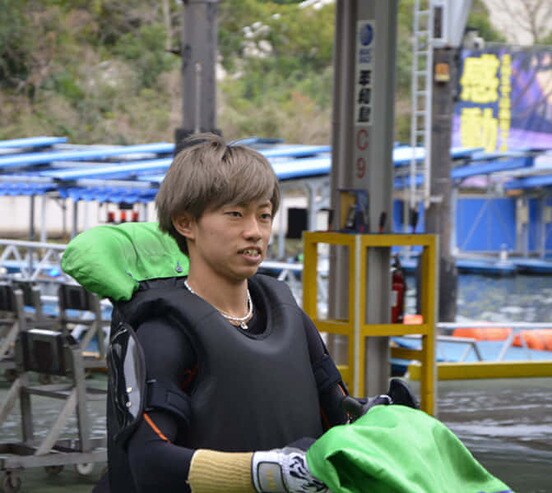  初日まくり勝ちを収めた定松勇樹