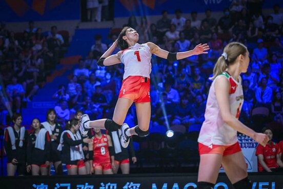 チーム最多の19得点を挙げた和田由紀子(Volleyball-World提供)