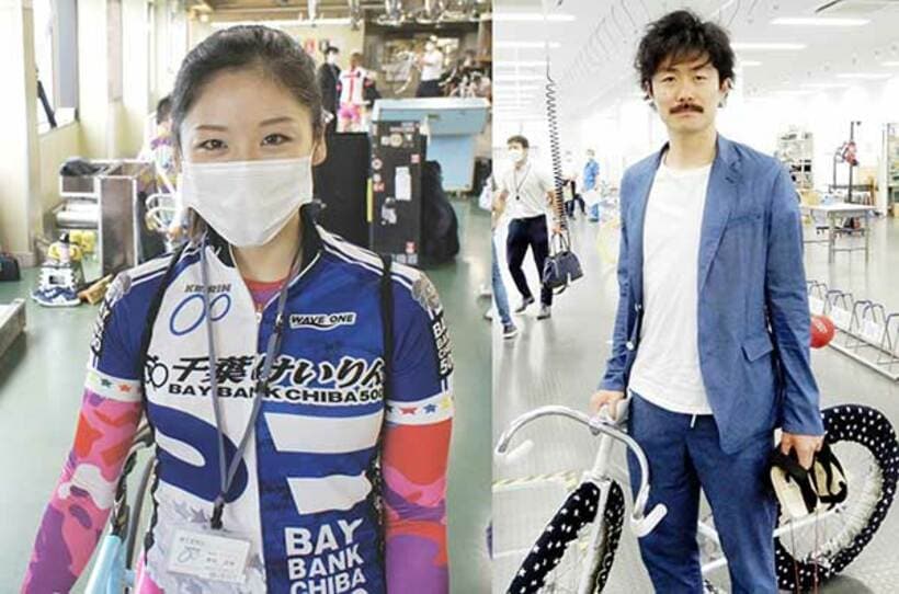  結婚を発表した蓑田真璃（左）と田頭寛之