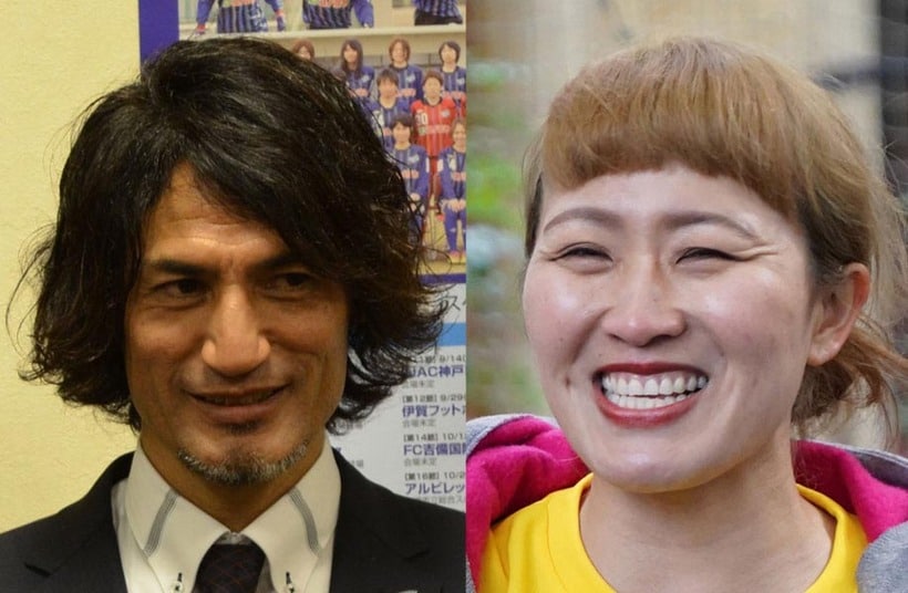  本並健治氏（左）と丸山桂里奈