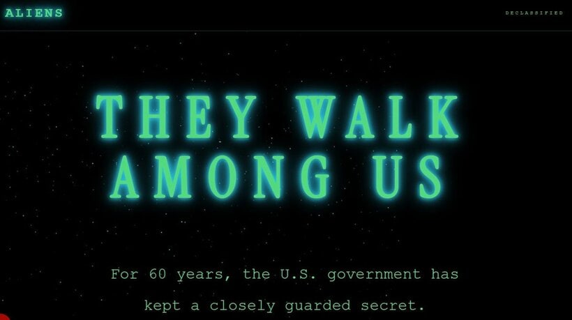 米ホワイトハウスが公開したエイリアン特設サイト