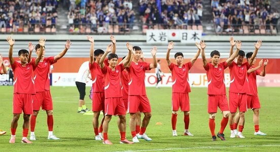 U-21日本代表との準々決勝に臨んだ北朝鮮イレブン