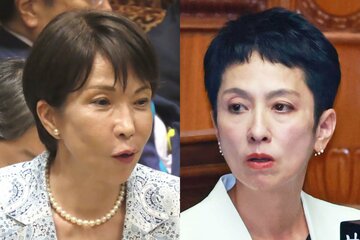 蓮舫氏(右)に国会出席率の低さを指摘された高市首相