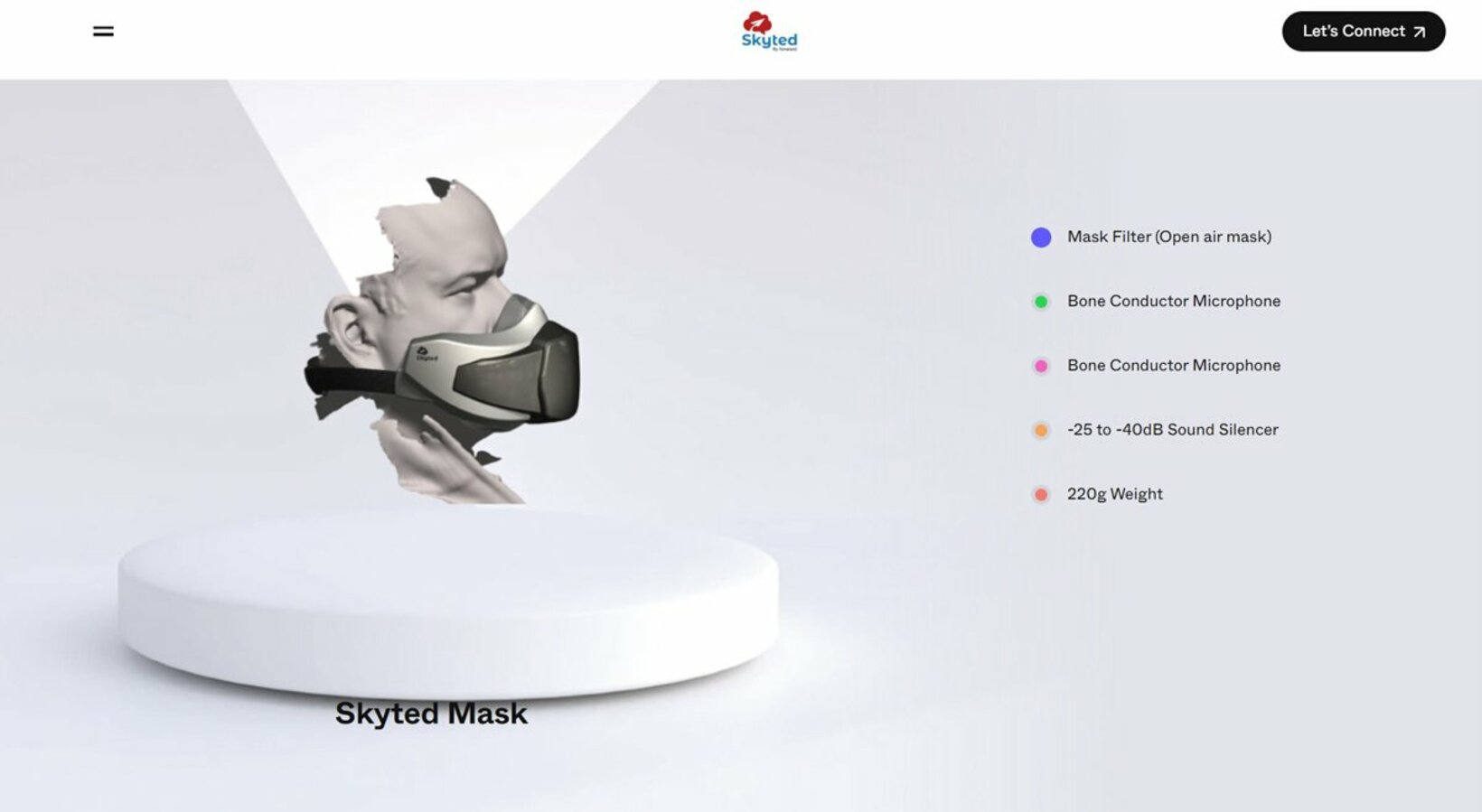 「スカイテッド・マスク」（スカイテッド社の公式サイトから） 