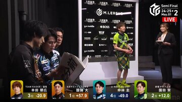 「そろそろ」のカンペを探す仲林選手