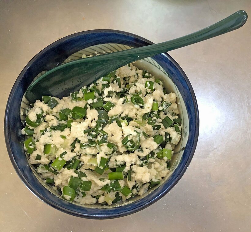  ネギ混ぜ混ぜ豆腐
