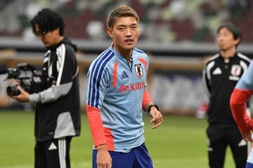 公開練習でNZ戦に向けて調整したＭＦ堂安律