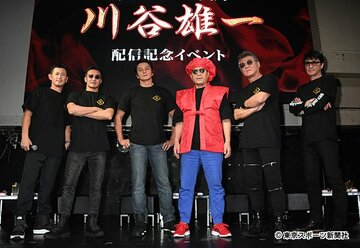  左から舘昌美、山口祥行、本宮泰風、古井榮一、小沢仁志、小沢和義