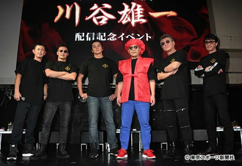  左から舘昌美、山口祥行、本宮泰風、古井榮一、小沢仁志、小沢和義