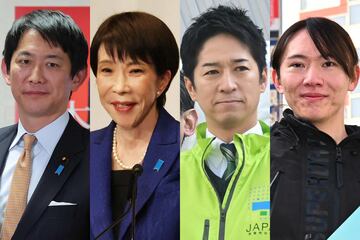 小林鷹之氏（自民党）、高市早苗首相、藤田文武氏（維新）、安野貴博氏（みらい）