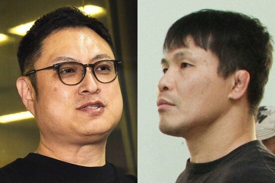 GLEATの鈴木裕之社長(左)と、エグゼクティブディレクターを務めた田村潔司