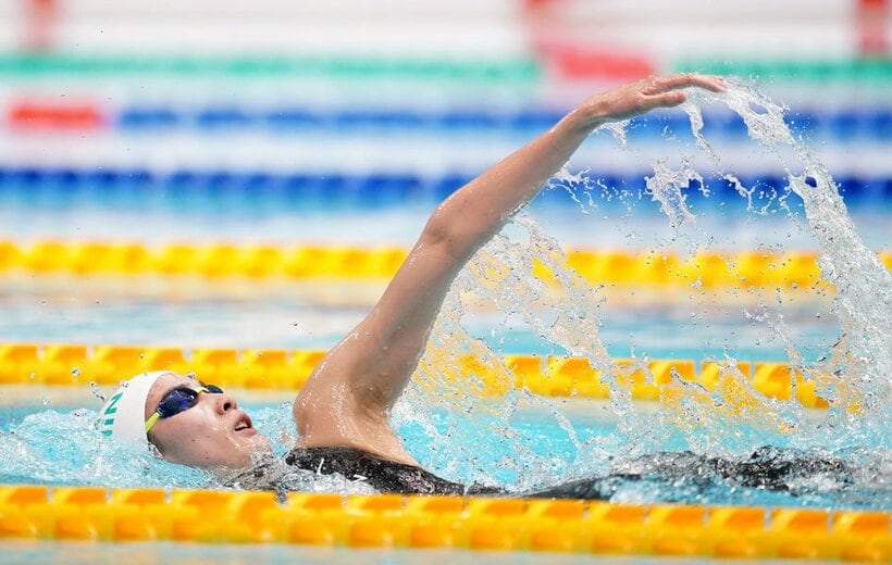  女子４００Ｍ個人メドレー決勝で優勝した大橋悠依（代表撮影）