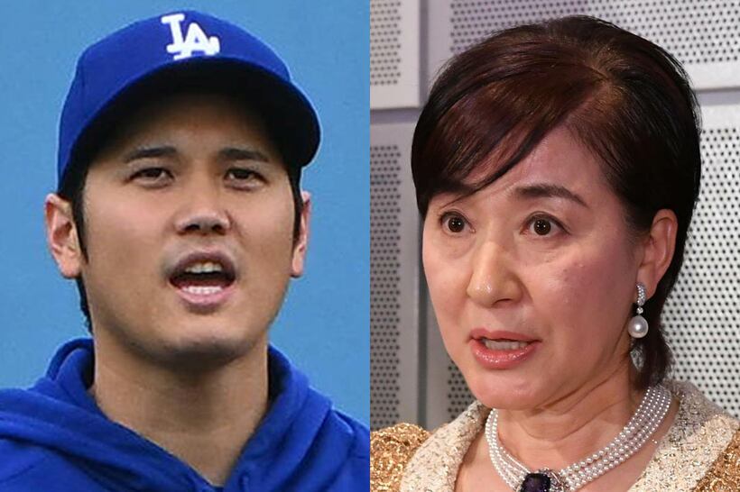 大谷翔平（左）を心配する松居一代