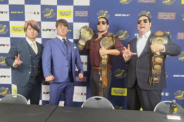 左から青柳亮生、青柳優馬、斉藤ジュン、斎藤レイ