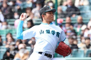 初戦の東北戦を１１９球完投した山梨学院・林