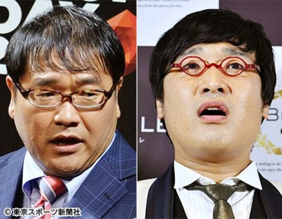 カンニング竹山(左)と南海キャンディーズの山里亮太