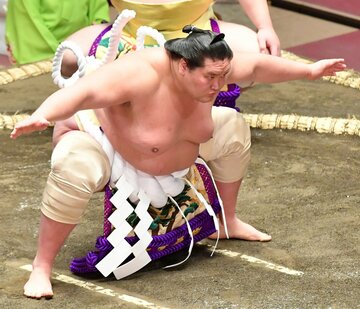 土俵入りも堂々とこなした照ノ富士