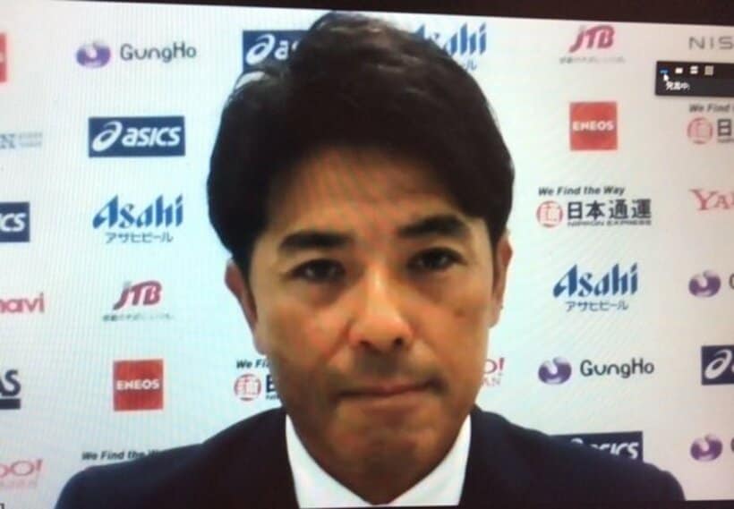  リモート取材に応じた侍ジャパン・稲葉監督