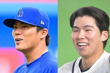 山本由伸とキム・ヘソン（右）