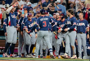 WBC決勝進出を決めた米国代表（ロイター）