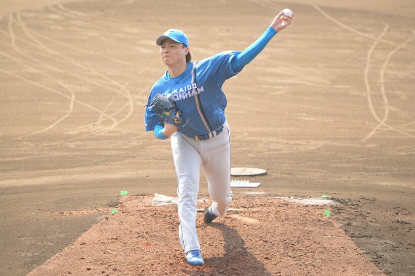 ライブBPで登板した山崎福也