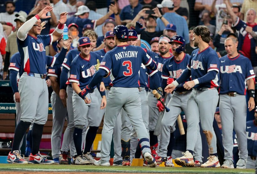 WBC決勝進出を決めた米国代表（ロイター）