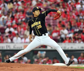 まだ細身だった2018年の阪神・才木浩人