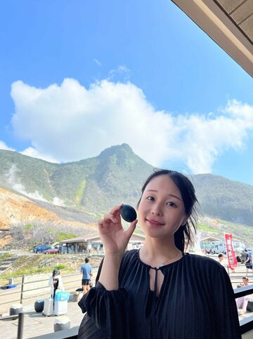 今回は箱根に行ってきました（大涌谷にて）
