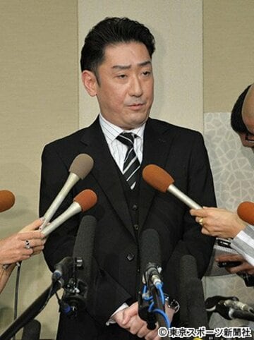 会見を開いた歌舞伎役者の三代目中村橋之助