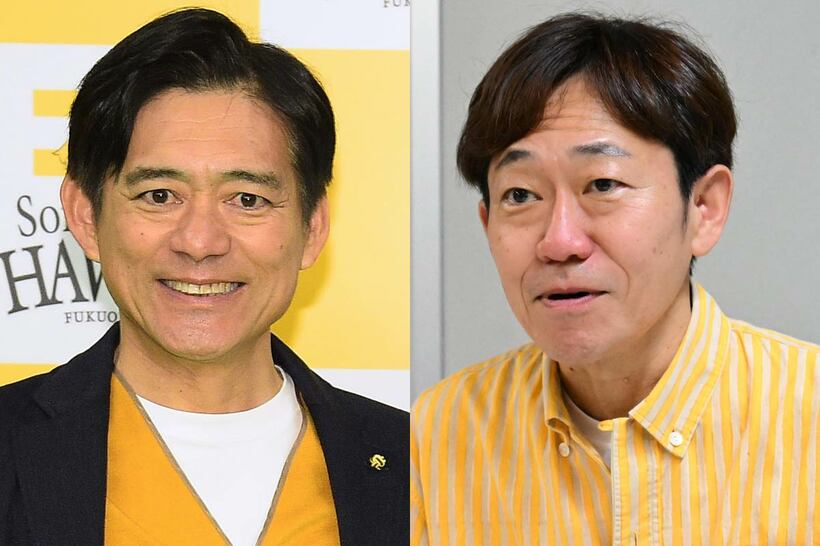 博多華丸（左）と田中健二