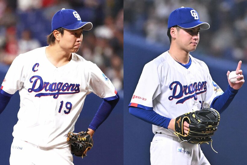 中日の若き左右のWエース、高橋宏斗(左)と金丸夢斗
