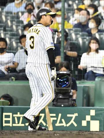  この日も４打数無安打に終わった大山