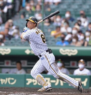  ６回に２戦連発の18号ソロを放った佐藤輝