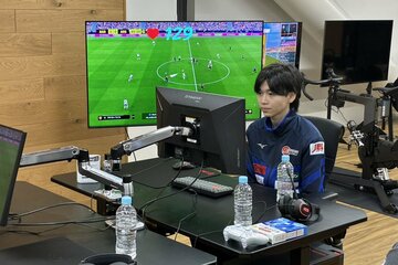 「ｅＦｏｏｔｂａｌｌ™」部門代表の貴田英貢也