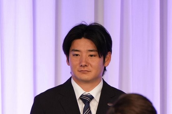 激励会に出席した巨人の開幕投手・竹丸和幸(代表撮影)